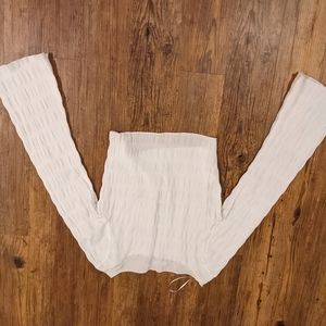 Kendall and Kylie white long sleeve shirt